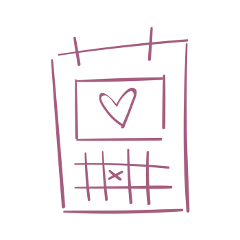 Dessin calendrier avec un croix sur un jour