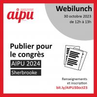 Webilunch Publier pour AIPU24