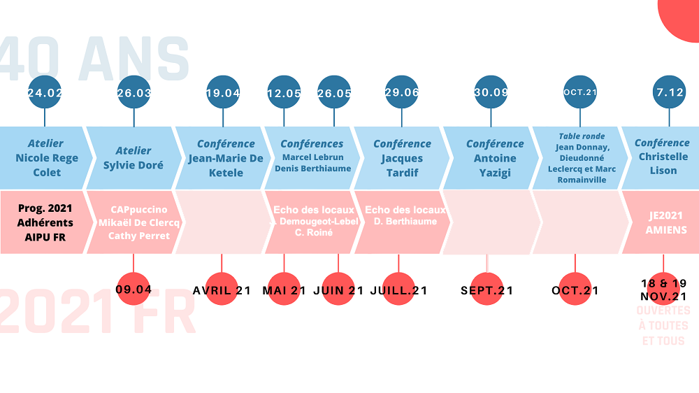 AIPU FR - A vos agenda 2021 !